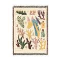 Vintage Coral Woven Blanket