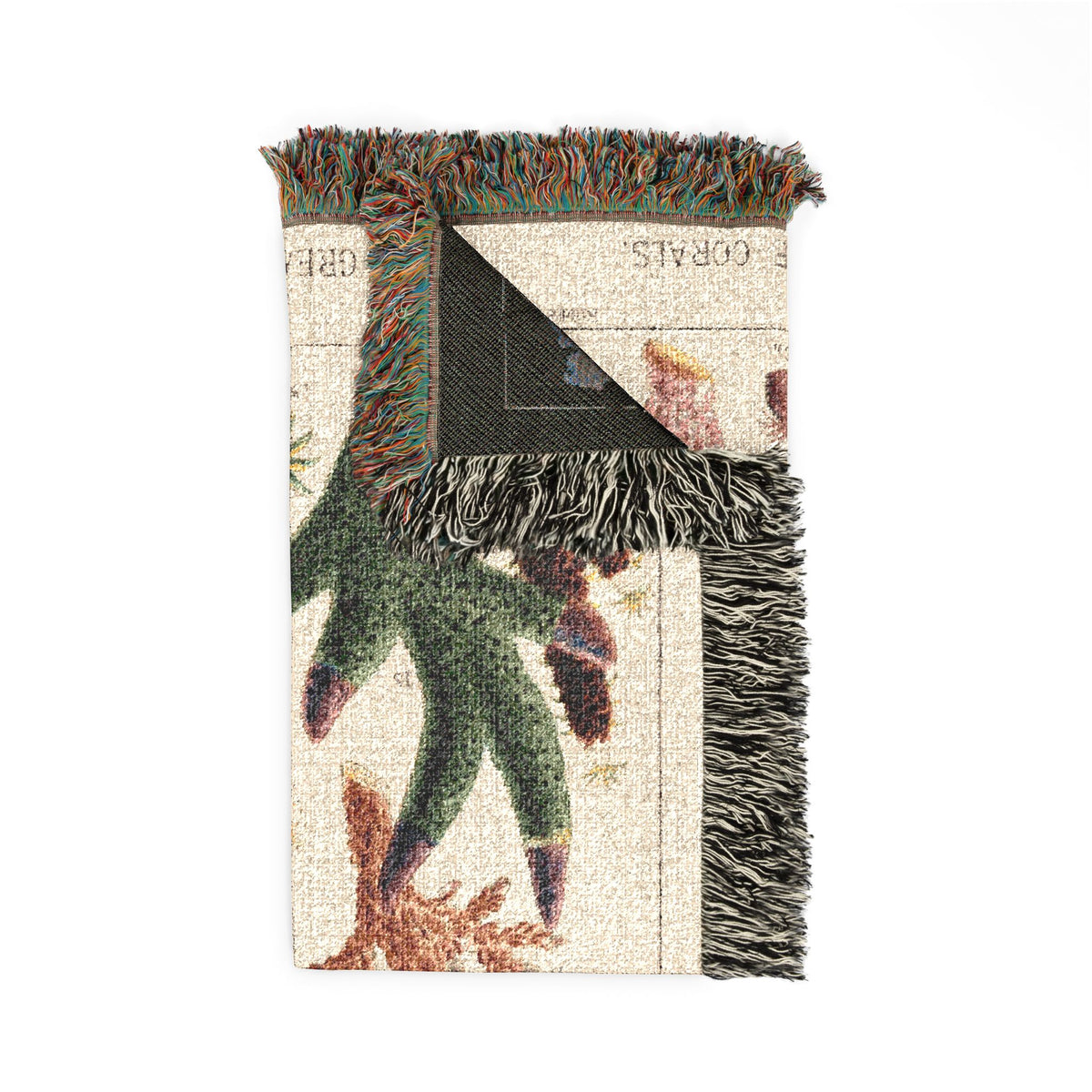 Vintage Coral Woven Blanket