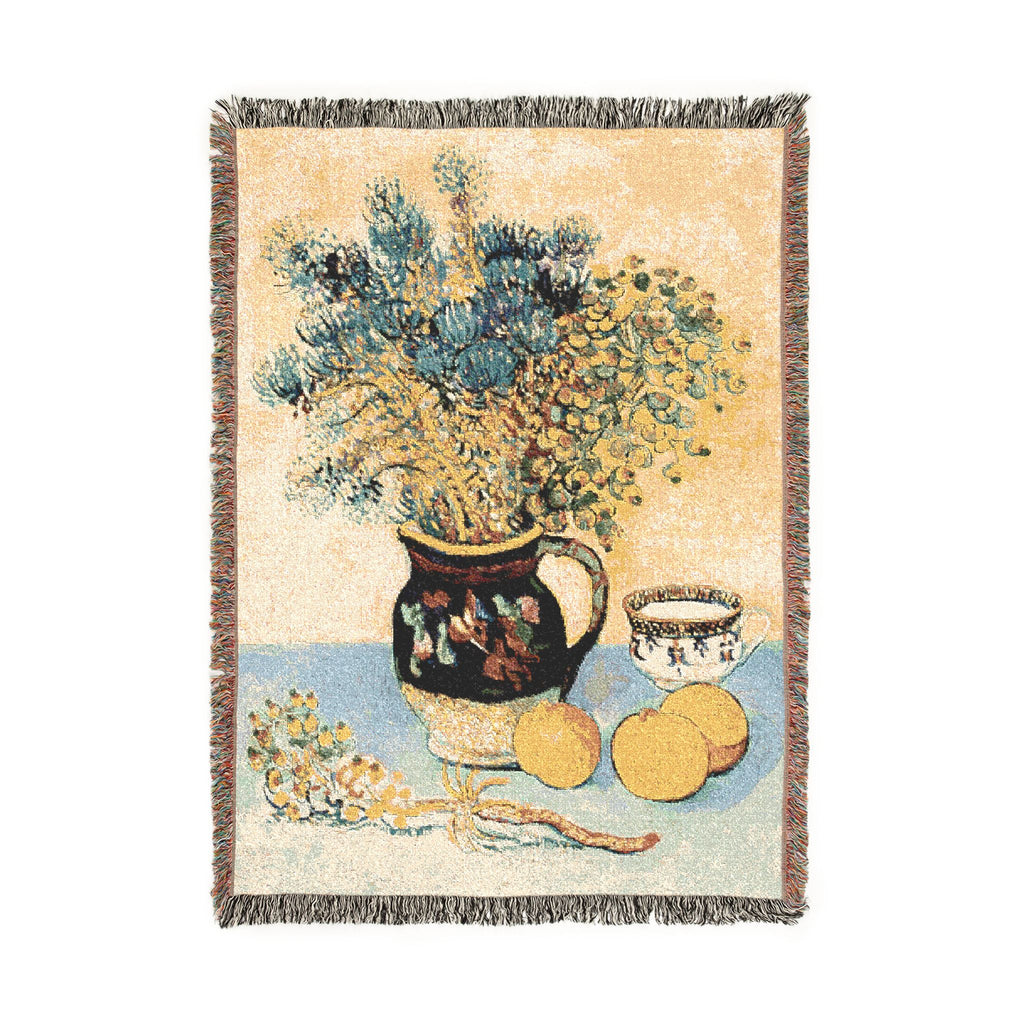 Van Gogh Still Life Woven Blanket