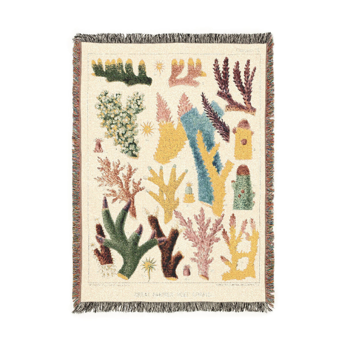 Vintage Coral Woven Blanket